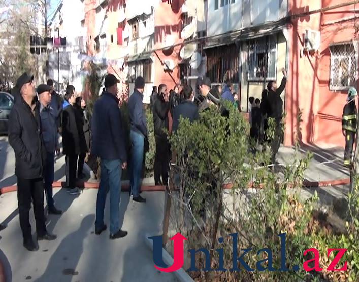 Mingəçevirdə mənzildə yanğın oldu - FOTOLAR